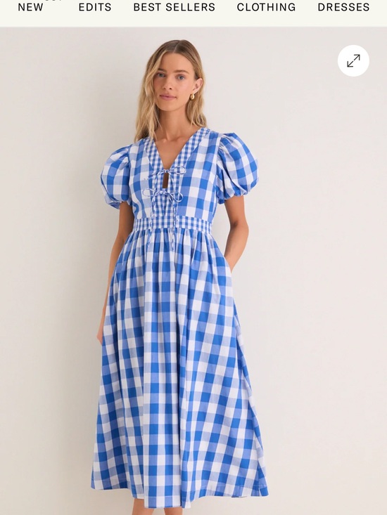 Tuckernuck Dresses & Skirts - Tuckernuck Blue & White Gingham Puff-Sleeve Dress